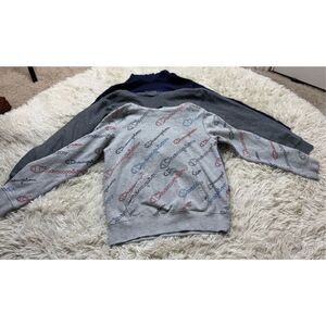 3 piece boys sweaters bundle size 10-12 by Champion, The North Face & Adidas